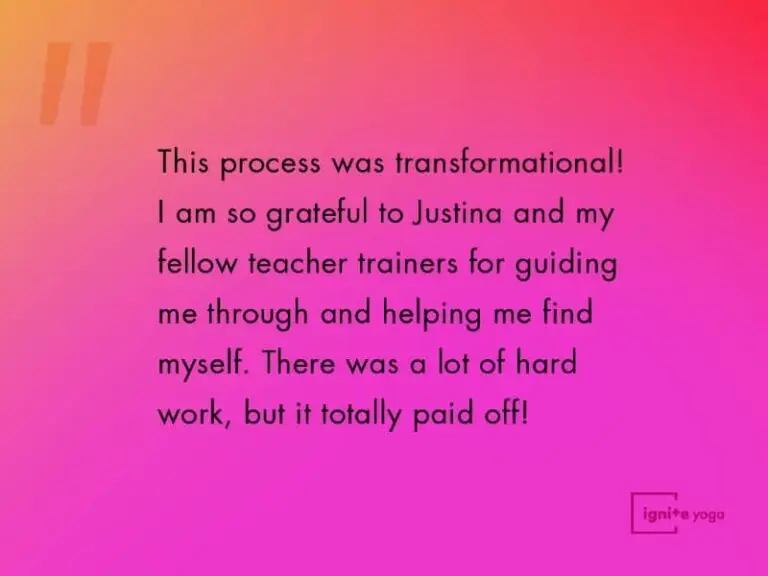 Centerville Yoga Teacher Training Testimonial Ignite Yoga